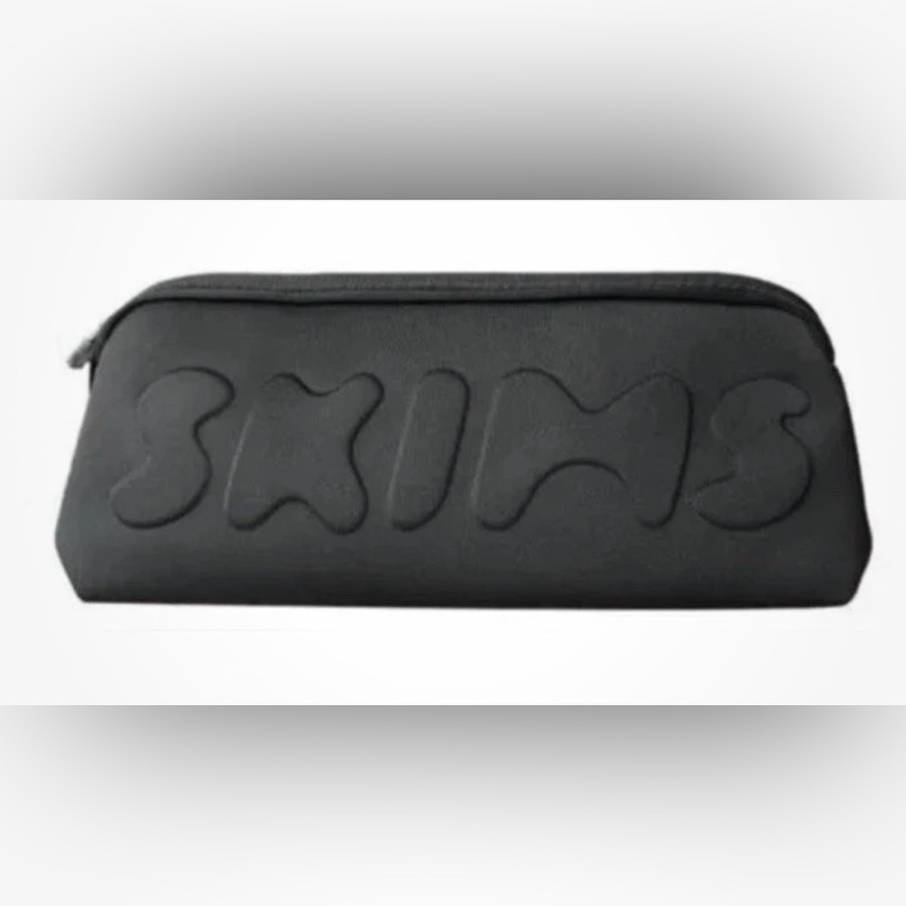 NEW, SKIMS Neoprene Black LARGE Pouch Bag Clutch for Shapewear Makeup Travel Bag